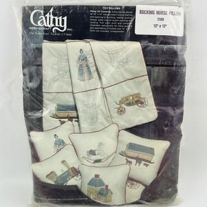 Cathy Needlecraft #7108 Rocking Horse Quilted Pillow Kit 12x12 Toy‎ Pillows
